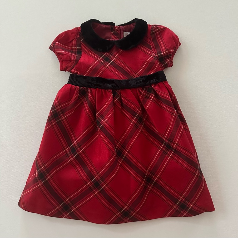 Gymboree Dress Up 6-12 Months Baby Girl Red Plaid Dress Holiday Christmas